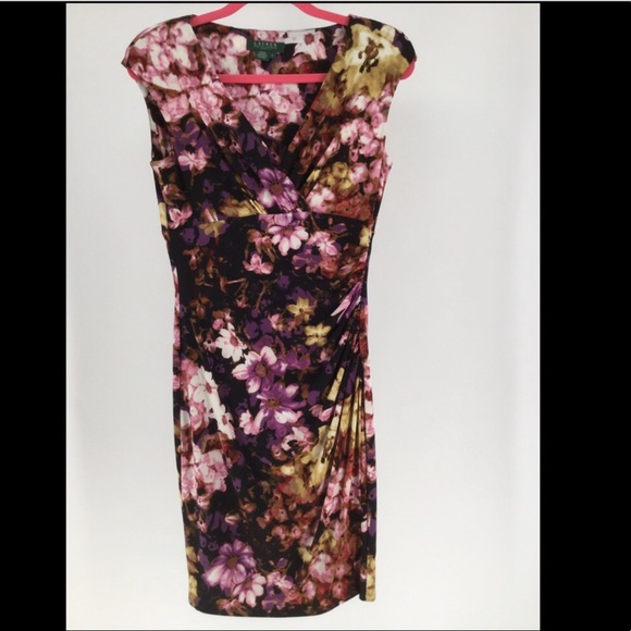 Ralph Lauren floral faux wrap, empire waist s/6 - Picture 6 of 11